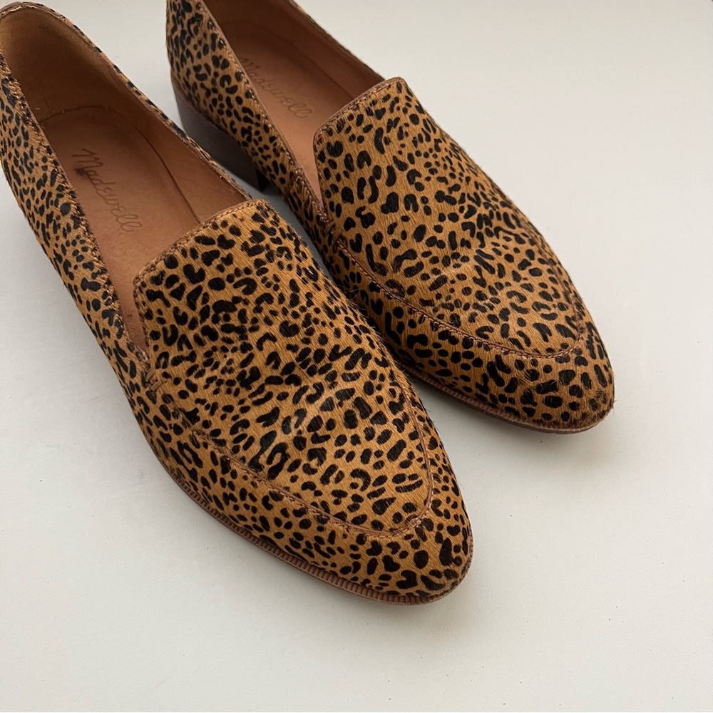 Madewell The Frances Loafer in Mini Leopard Calf Hair Size 9 - Picture 6 of 10